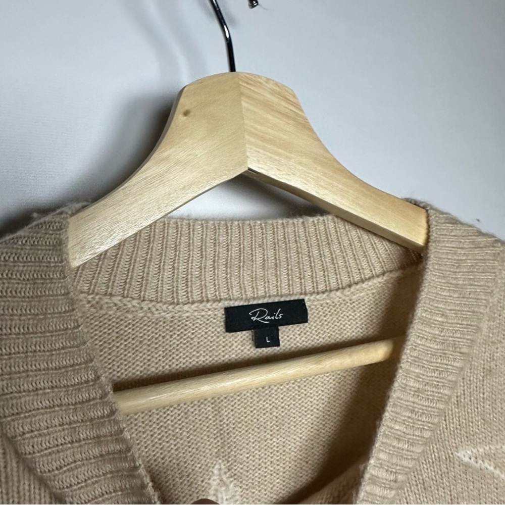 Rails Beige Star Sweater - Women's Crew Neck - Picture 5 of 8